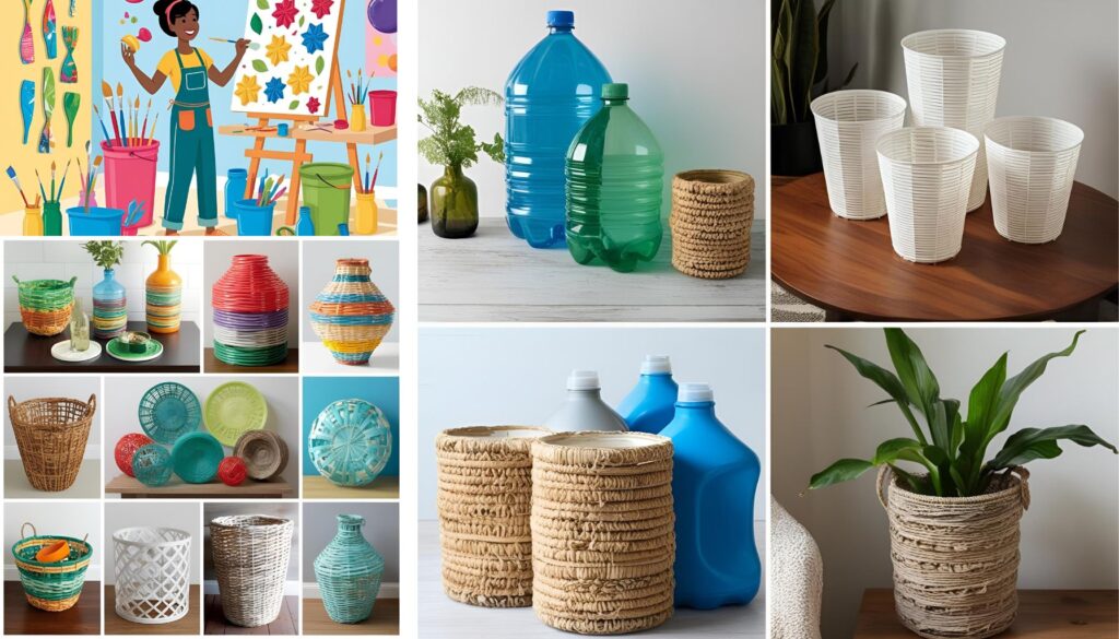 Decoração com Plastico Reciclado