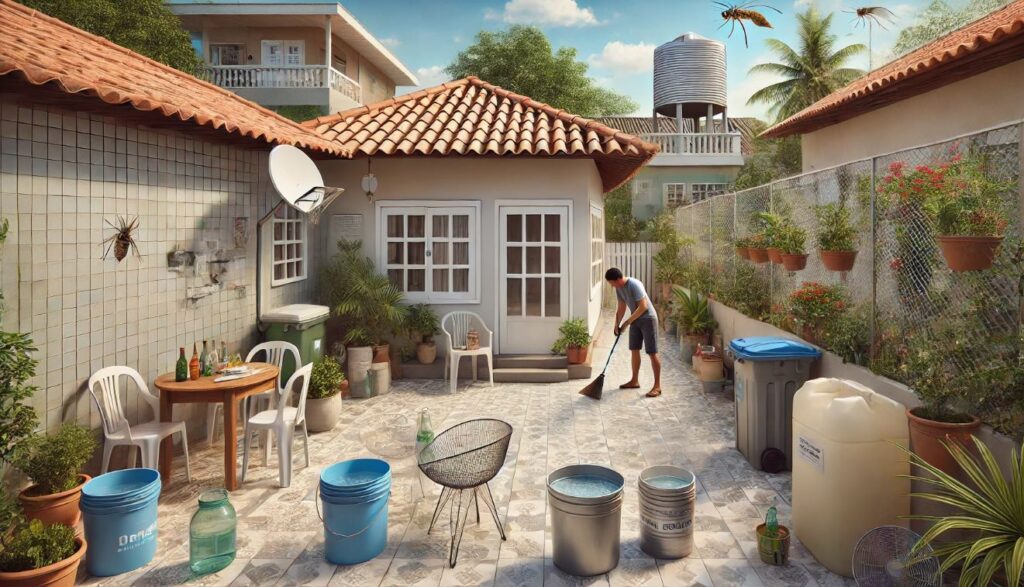 Evitar criadouros de mosquito da dengue em casa