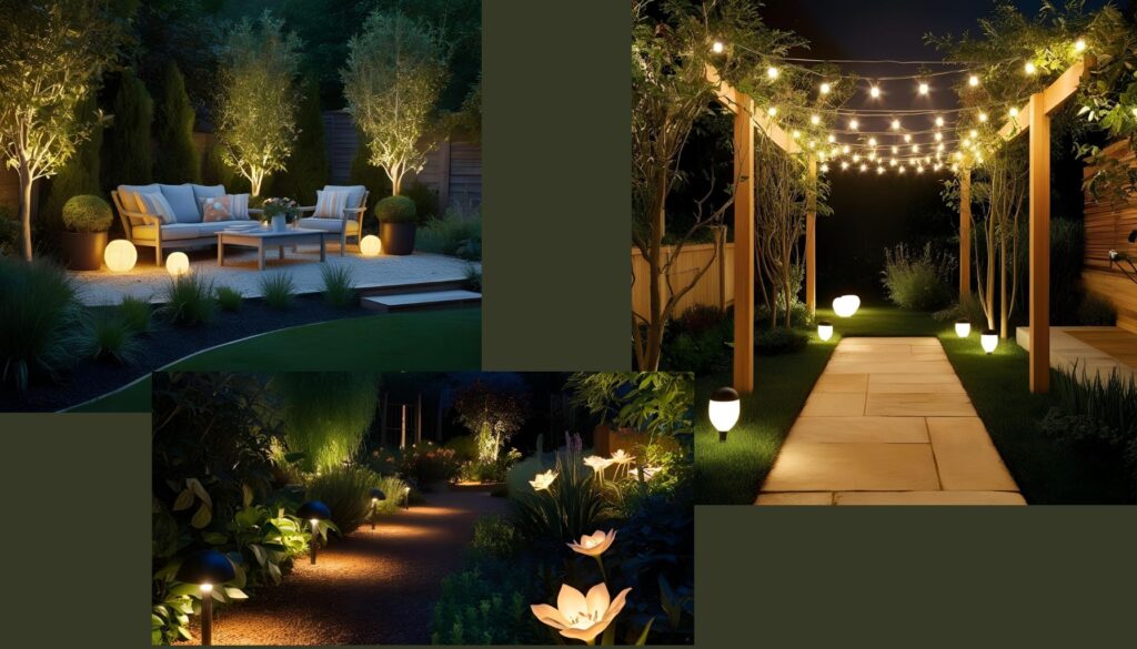 beleza e segurança com iluminação no jardim